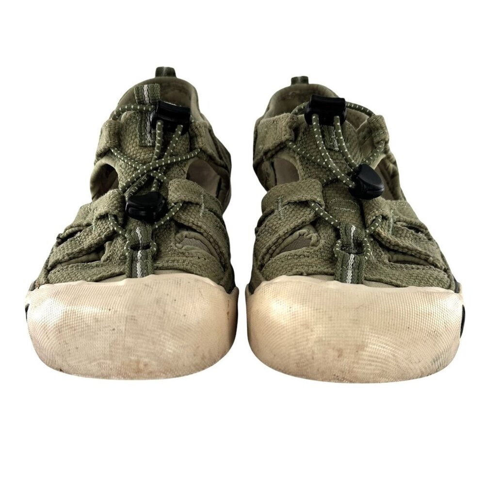 Keen Green Coronado Vulcanized Canvas Fisherman Sandal Hiking Shoes Size 6.5 - Picture 2 of 8